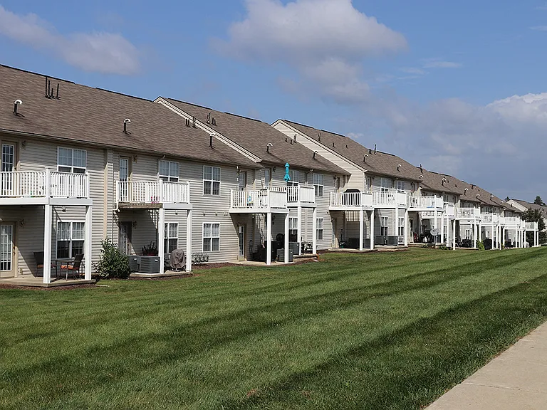 Two bedroom apartments with balconies and decks