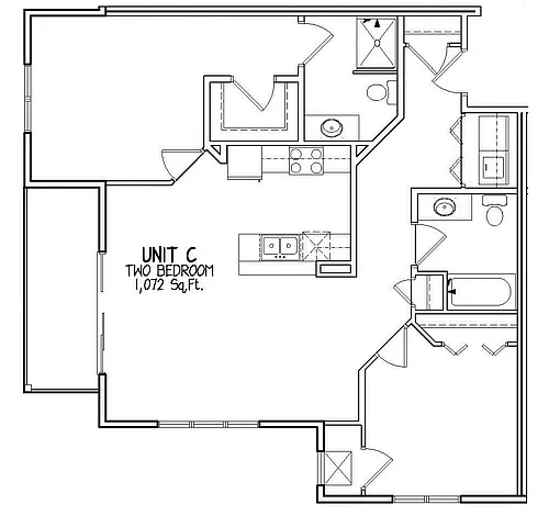 Floor plan 1072 sq ft