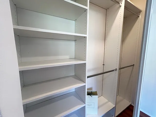 Custom closets, fully adjustable.