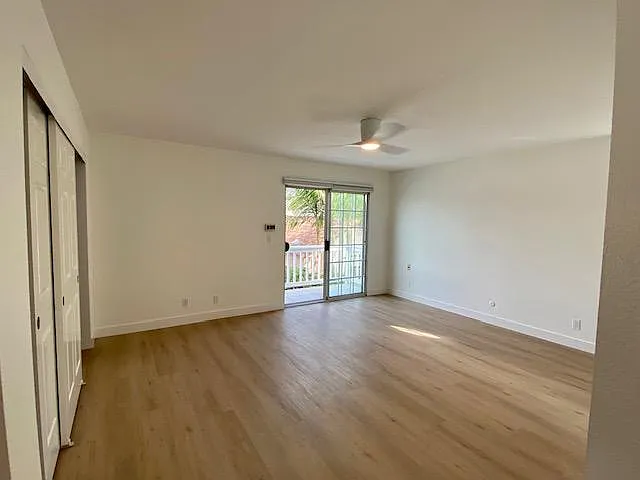 Master bedroom with large closet space.