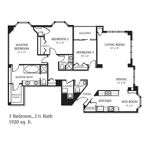 Floor plan C02 Balcony 1920