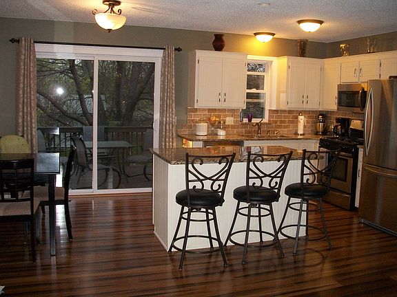 Kitchen with eat in dining area