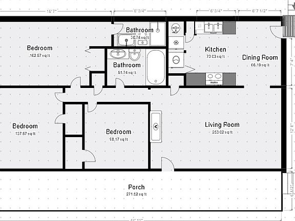 Floorplan; Dimensions are approximate.