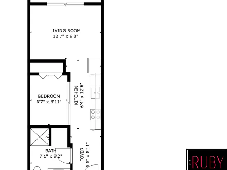 1x1 Urban with Deck l 487+ sq ft l The Ruby 1x1 Urban with Deck l 487+ sq ft l The Ruby