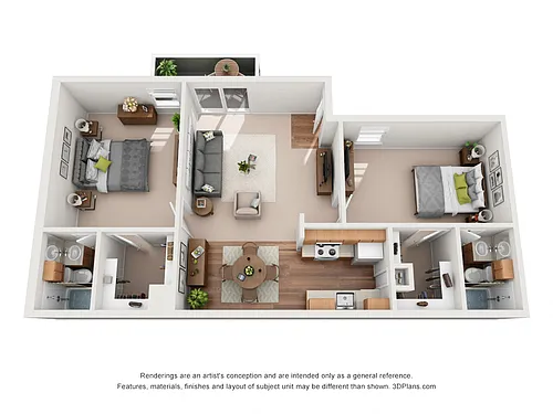 Floor plan Two Bedroom A
