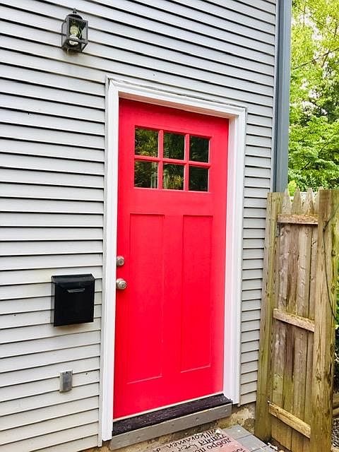 Front door - accessed from private yard.