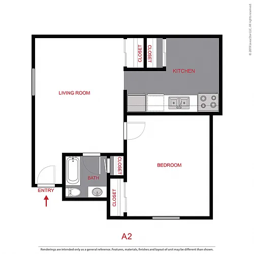 Floor plan 1 Bed 1 Bath