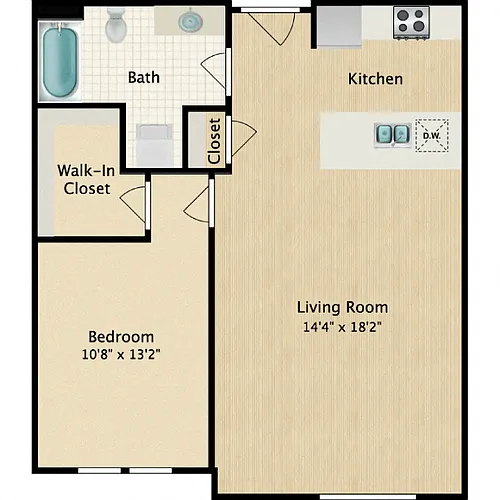 Floor plan 1 Bedroom