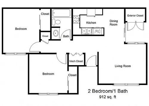 Floor plan Two Bedroom