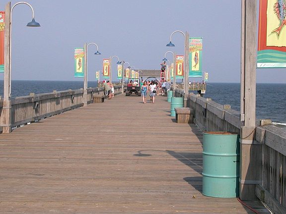 Movie props on pier