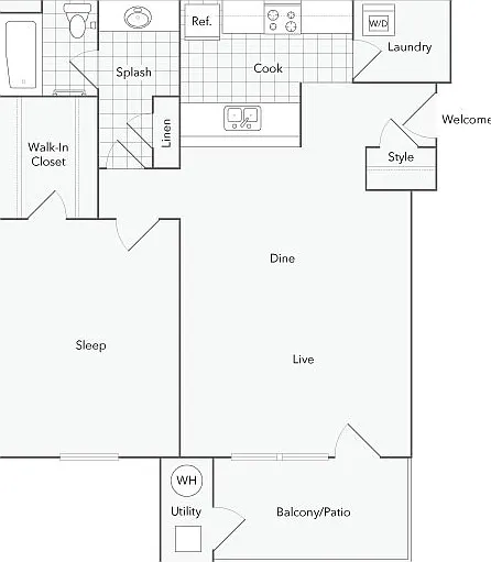 Floorplan 1B Floorplan 1B