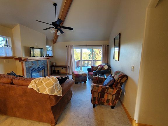 Living area next to deck