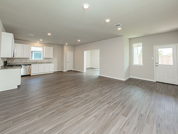 Family Room to Dining Area, Kitchen, and Flex Room