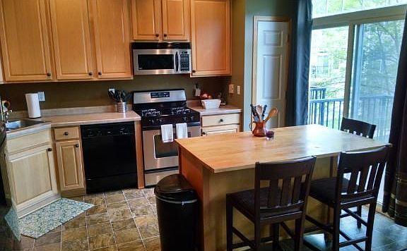 Enjoy a deck off the kitchen to enjoy your morning coffee.