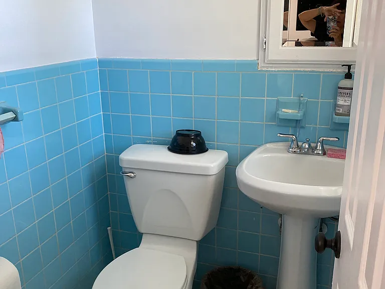 1/2 bathroom off master bedroom