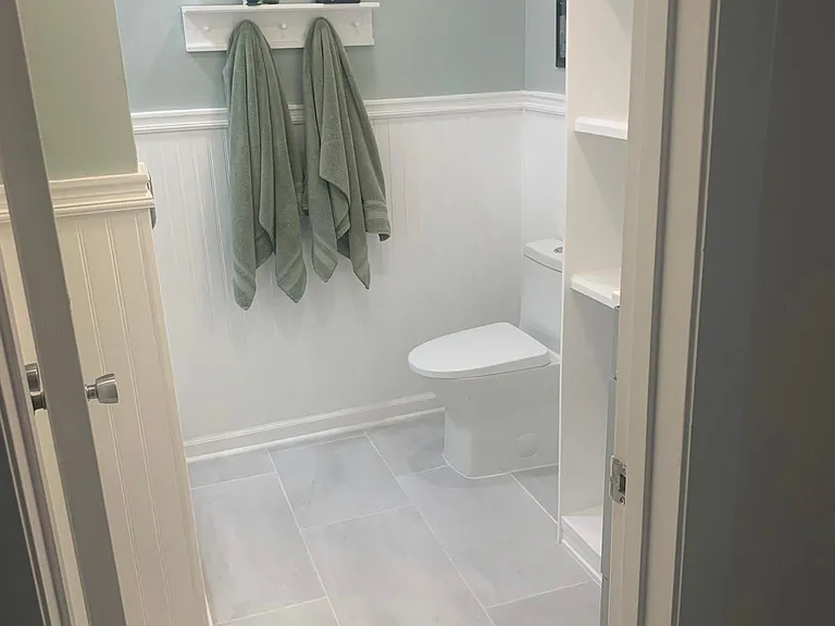 Master bath from hallway