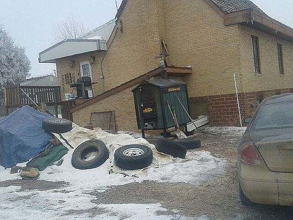 Back of house/outdoor stove