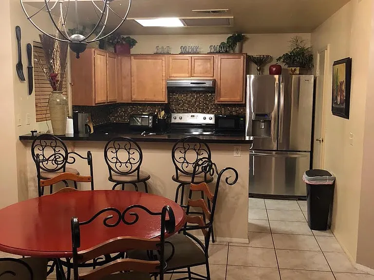 Kitchen and dining area.