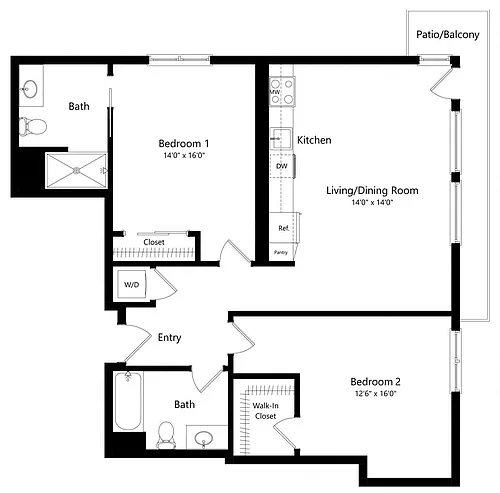 Floor plan 2H-1