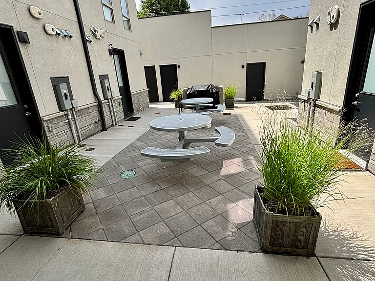 Shared outdoor space / walkway to the garage