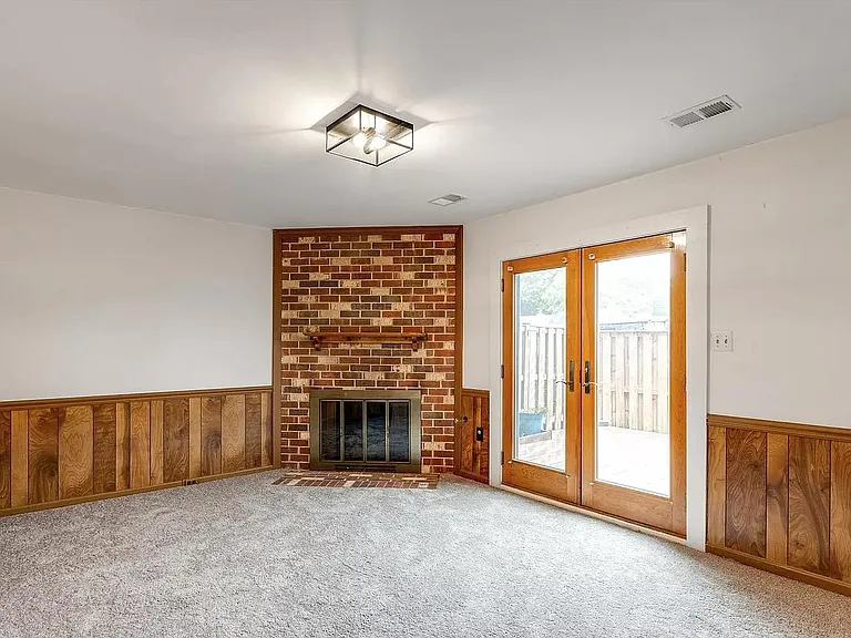 Basement living and patio