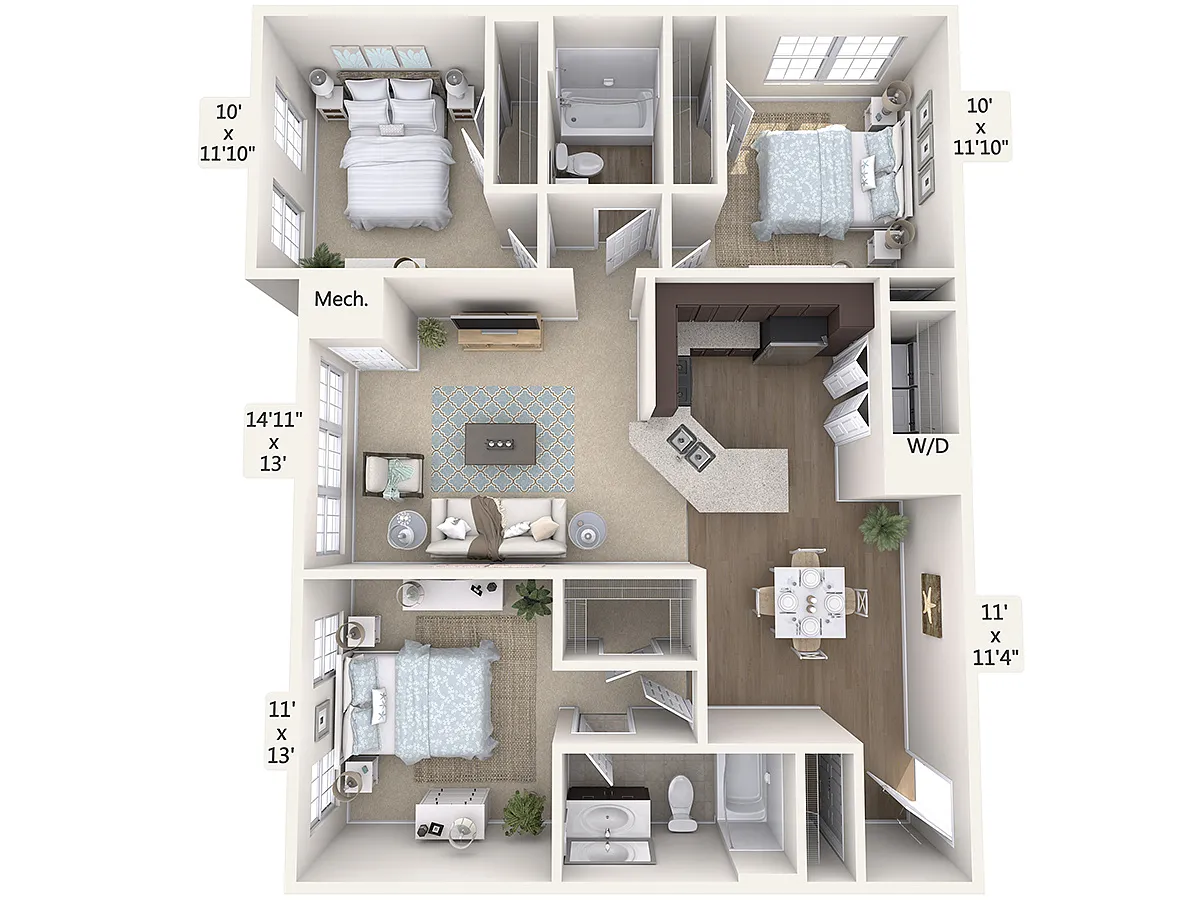 Floor plan C1-E-Upper