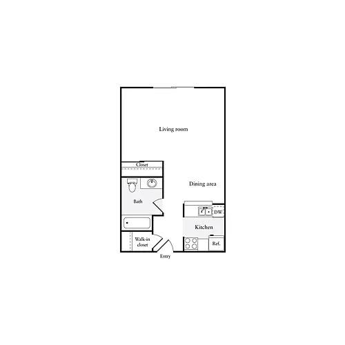 Floor plan Studio A