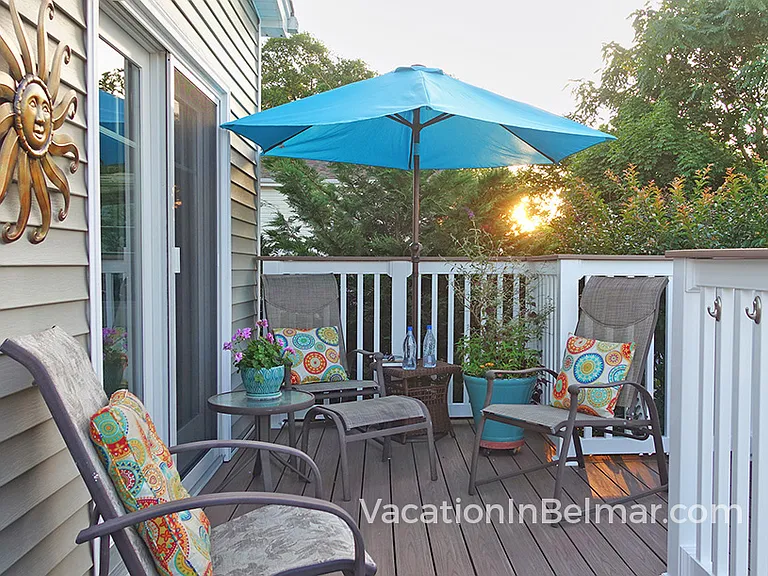 Everyone loves relaxing on the private deck!