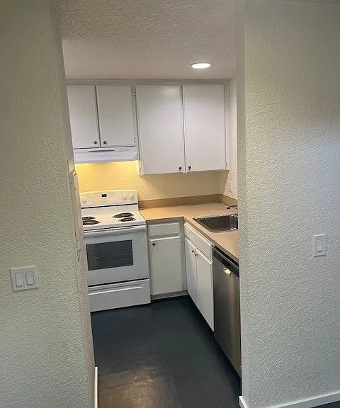 Kitchen with new dishwasher, newer refer and oven/stove. Garbage disposal in sink. Large Pantry