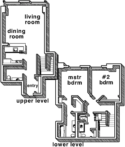 Floor plan 2 Bed NW Townhome