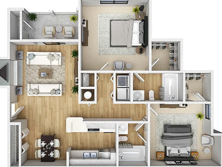 2 Bedroom | 2 Bath | 1132 SF 2 Bedroom | 2 Bath | 1132 SF