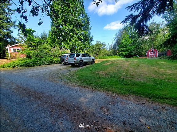Backyard area with parking