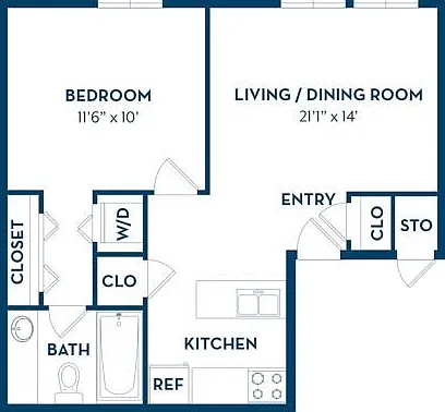 1 Bedroom | 1 Bath | 492 SF 1 Bedroom | 1 Bath | 492 SF