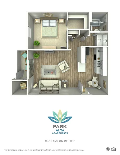 Floor plan 1x1A