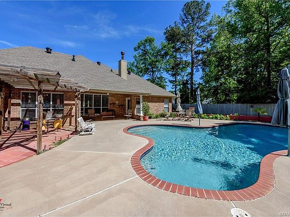 Backyard in-ground pool area