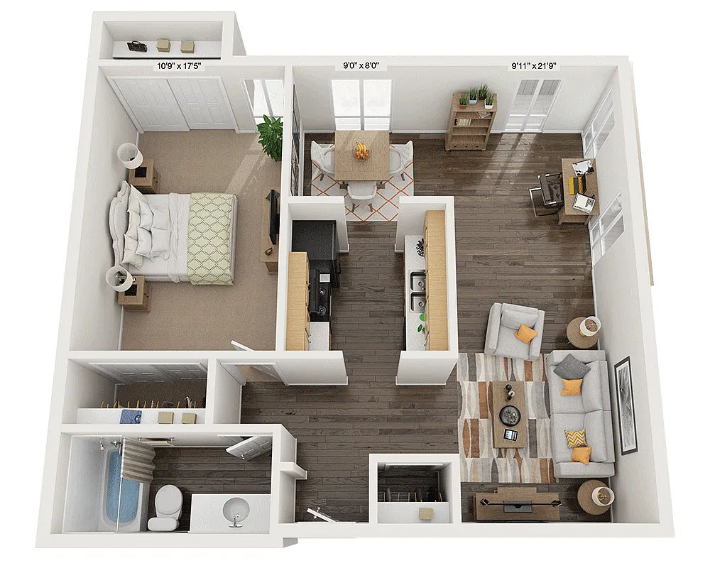 Floor plan One Bedroom Laguna