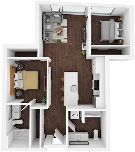 Floor plan 1 Bed/1 Bath-C16