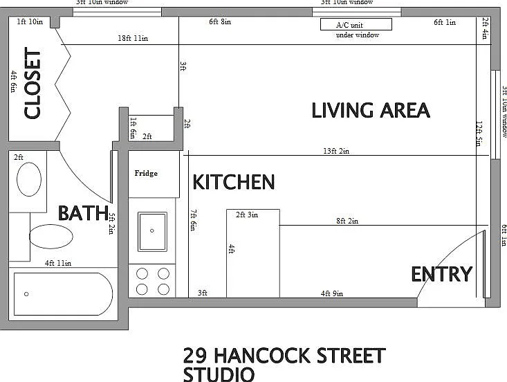 29 N. Hancock, #102 Blueprint