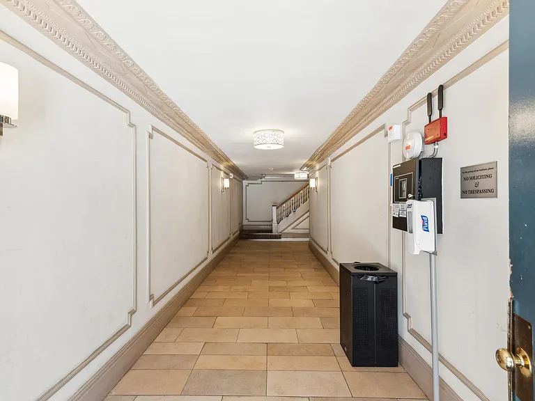 Hallway with a staircase visible on the right side