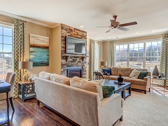 Great room with fireplace