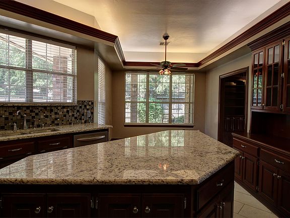 lovely large eat-in kitchen with granite counter tops and vi