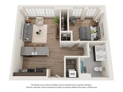 Floor plan Monte Carlo (1x1)