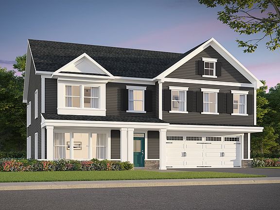 Elevation 4 of the Mannington a home design at Lakeside at Trappe by Brookfield Residential