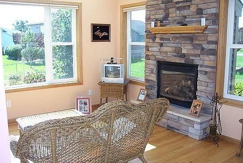 Cozy up to the warm fireplace and feel the stress melt away!