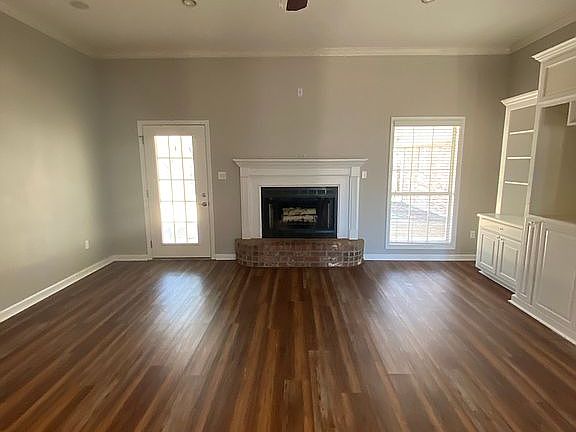 Living room with fireplace