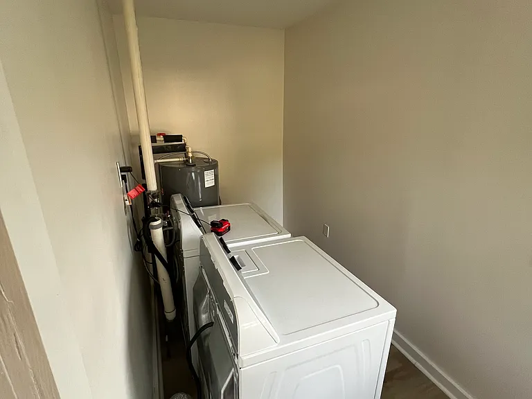 Washer and dryer for tenant use.