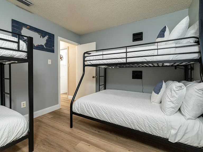 Bedroom #3 with 1 Full Bed and 3 Twin Beds