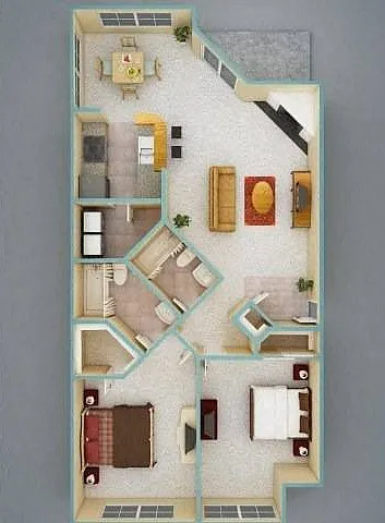 2X2 1088SQFT 2X2 1088SQFT