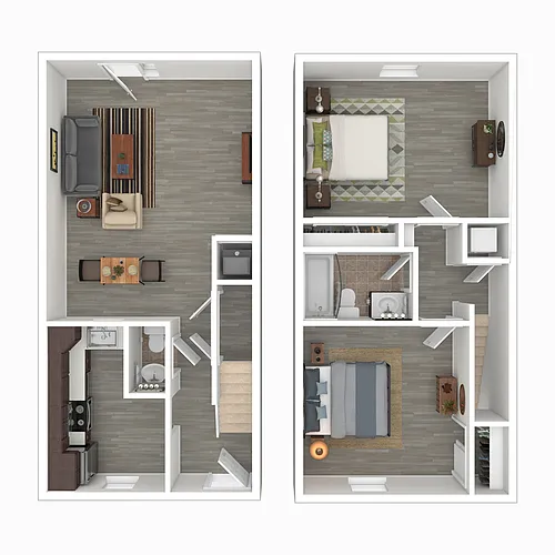Floor plan 2x1.5TH T1