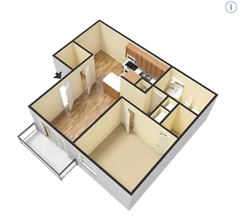 Floor plan The Cantabria 1x1